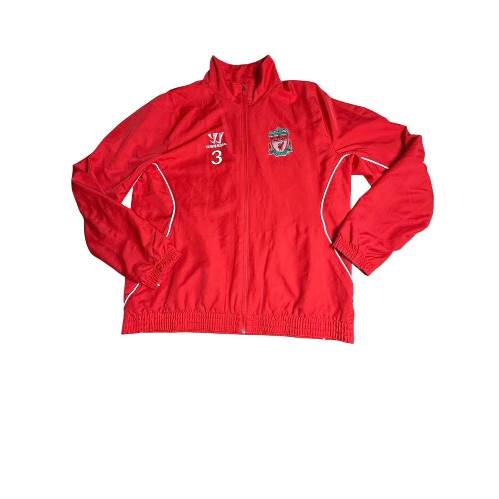 Liverpool FC Warrior Football Club Soccer Jacket Full Zip Track Top Red-912